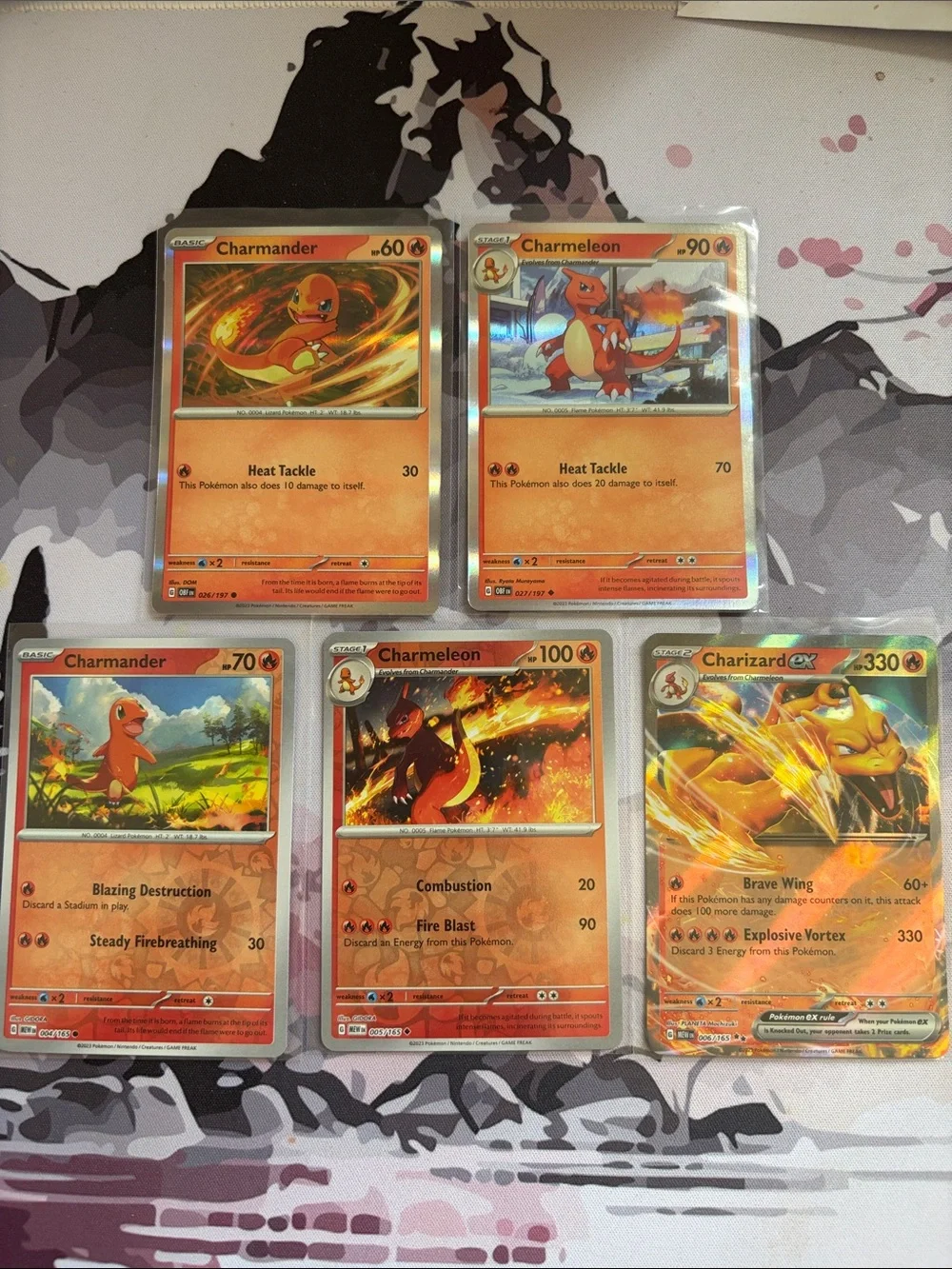 Charmander, Charmeleon & Charizard ex Pokémon Evolution Reverse Holo Card Lot 🔥